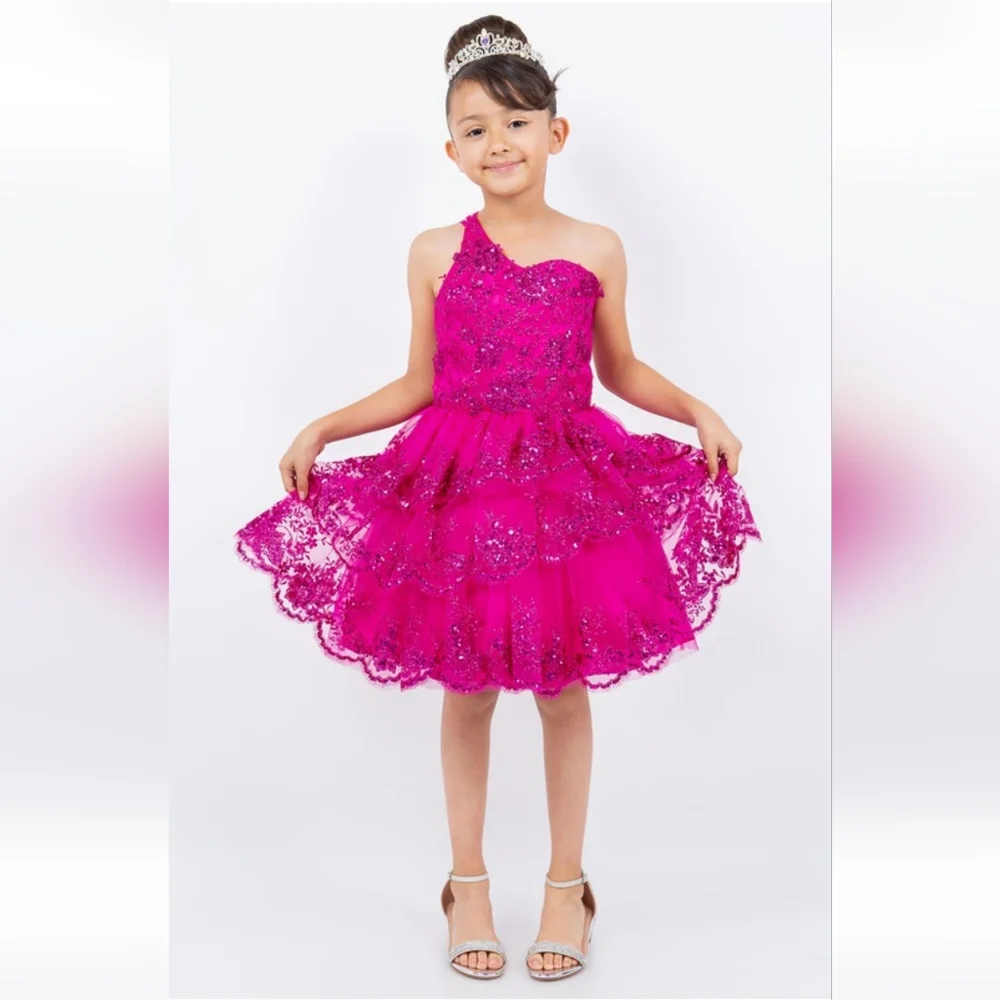 ONE SHOULDER SEQUIN PARTY DRESS
